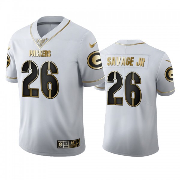 Darnell Savage Jr. Packers White 100th Season Golden Edition Jersey