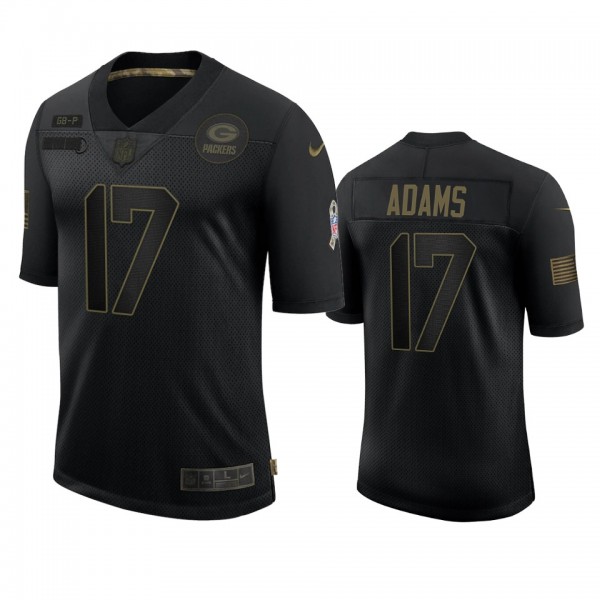 Green Bay Packers Davante Adams Black 2020 Salute to Service Limited Jersey