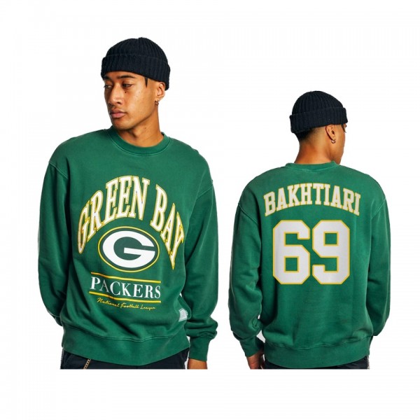 Men's Green Bay Packers David Bakhtiari Green Vint...