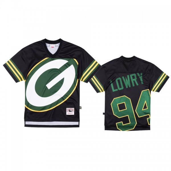 Green Bay Packers Dean Lowry Mitchell & Ness Black Big Face Jersey - Men's