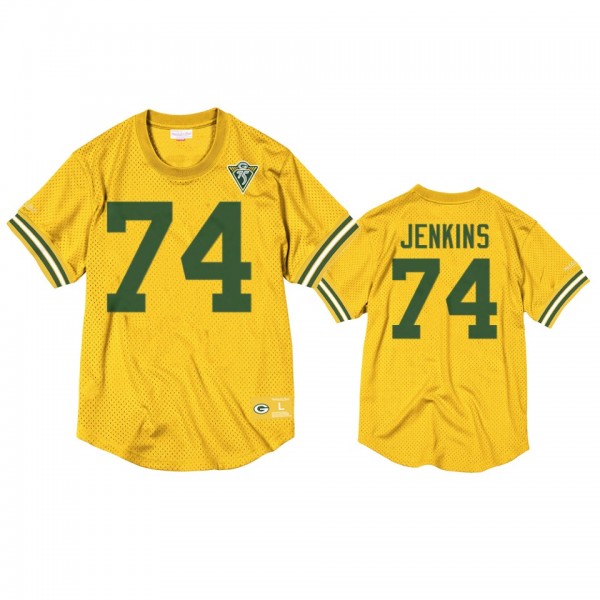Green Bay Packers Elgton Jenkins Gold Throwback 75th Anniversary Jersey