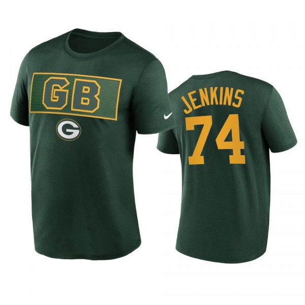 Green Bay Packers Elgton Jenkins Green Alt Logo T-...