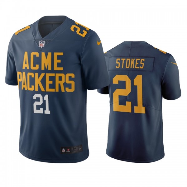Green Bay Packers Eric Stokes Navy City Edition Vapor Limited Jersey