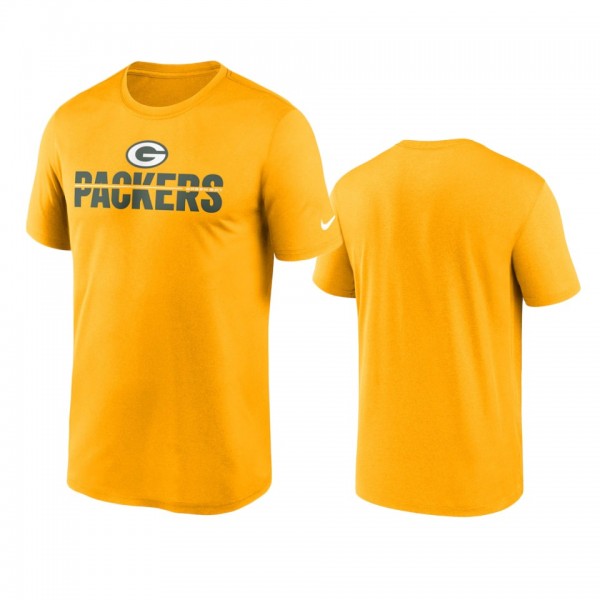 Green Bay Packers Gold Legend Microtype Performance T-Shirt
