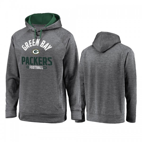 Green Bay Packers Gray Battle Charged Raglan Pullo...