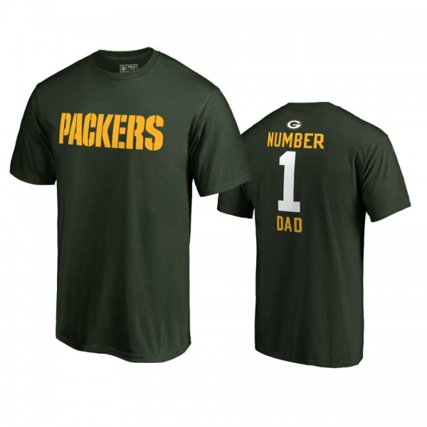 Green Bay Packers Green 2019 Father's Day #1 Dad T...