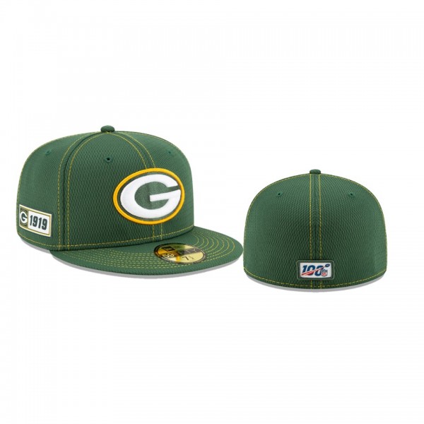 Green Bay Packers Green 2019 NFL Sideline Road 59FIFTY Fitted Hat