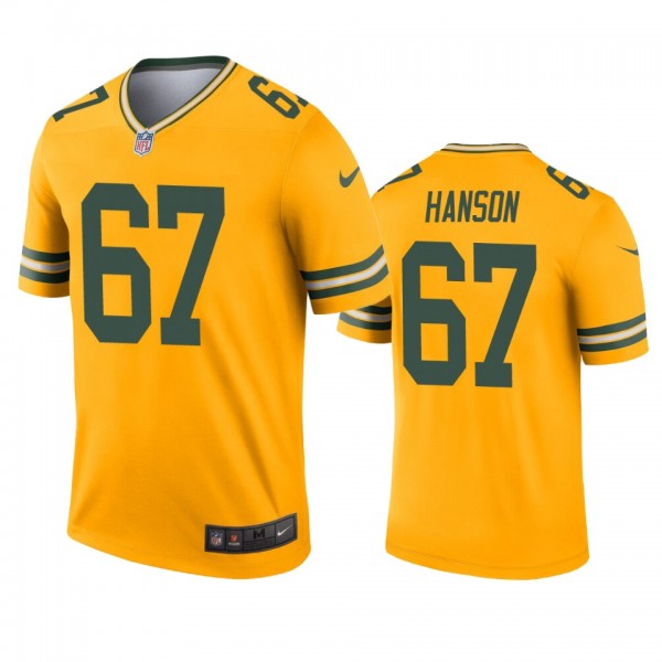 Green Bay Packers Jake Hanson Gold Inverted Legend Jersey