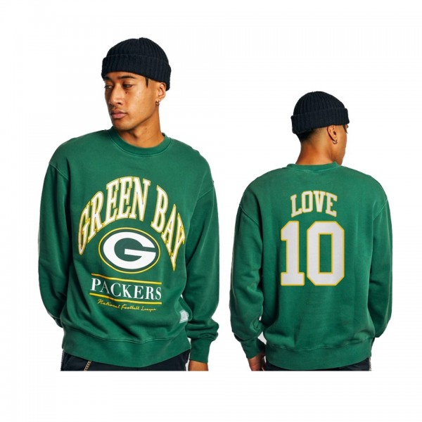 Men's Green Bay Packers Jordan Love Green Vintage Sweatshirt