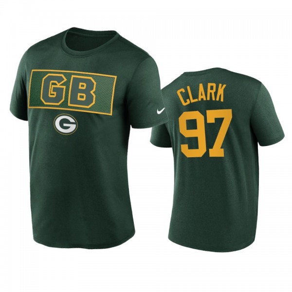 Green Bay Packers Kenny Clark Green Alt Logo T-Shi...