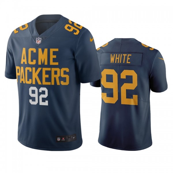 Green Bay Packers Reggie White Navy City Edition Vapor Limited Jersey