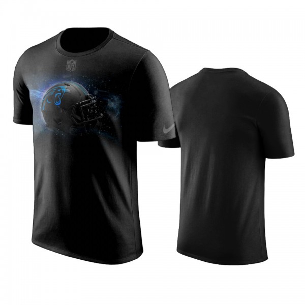 Men's Carolina Panthers Black Helmet T-Shirt