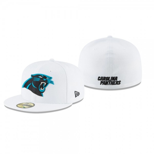 Carolina Panthers White Omaha 59FIFTY Fitted Hat
