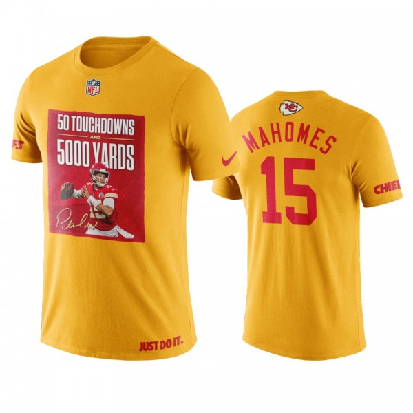 Kansas City Chiefs Patrick Mahomes Gold 50 TDs and...