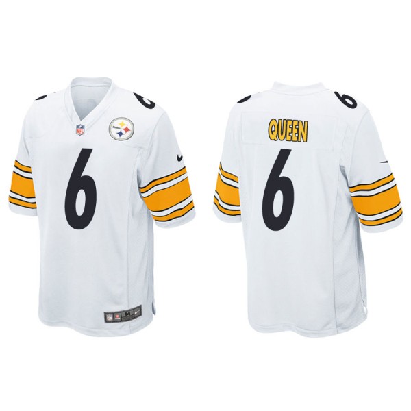 Men's Pittsburgh Steelers Patrick Queen White Game...