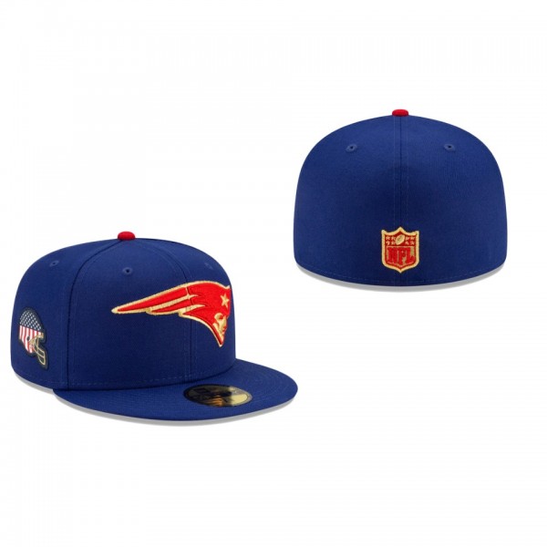 New England Patriots Blue Americana 59FIFTY Fitted...