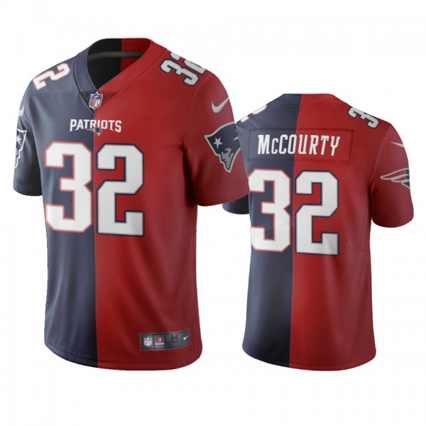 New England Patriots Devin McCourty Navy Red Two T...