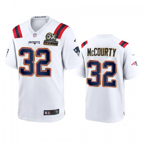 New England Patriots Devin McCourty White 6X Super...