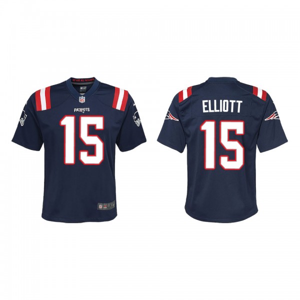 Youth New England Patriots Ezekiel Elliott Navy Ga...