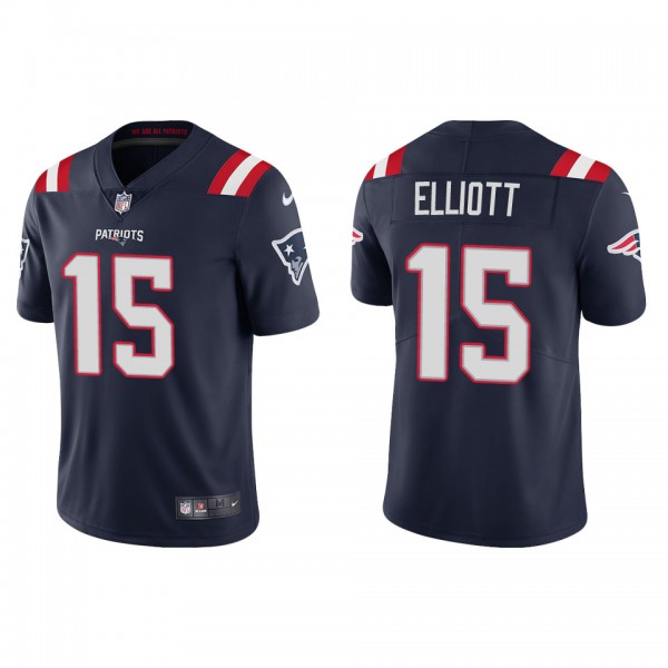 Men's New England Patriots Ezekiel Elliott Navy Va...