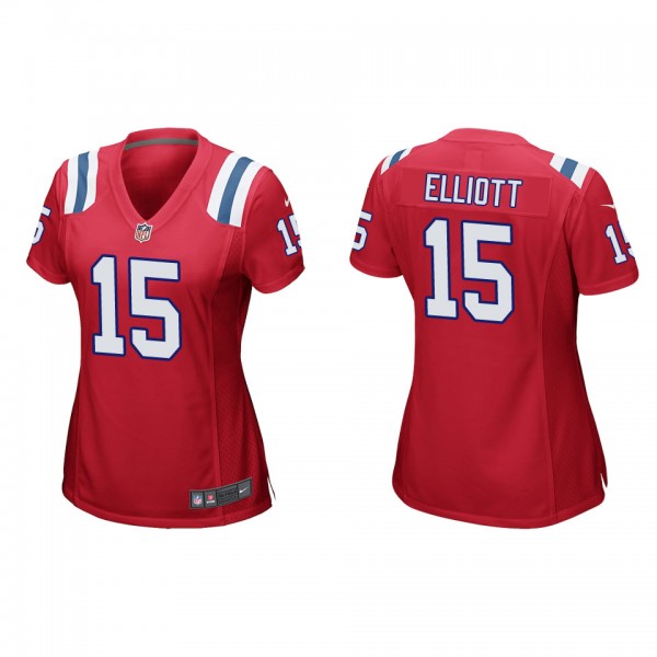 Women's New England Patriots Ezekiel Elliott Red G...