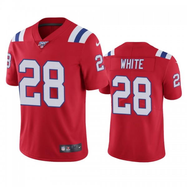 New England Patriots James White Red 100th Season ...