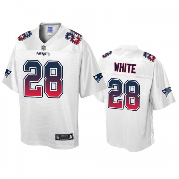 New England Patriots James White White Fade Fashio...