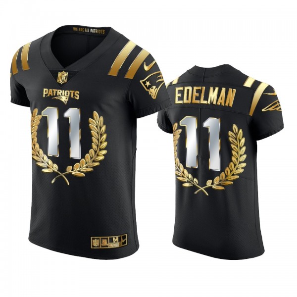 New England Patriots Julian Edelman Black Golden E...