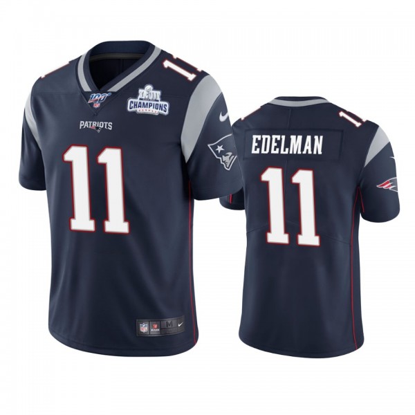 New England Patriots Julian Edelman Navy Super Bow...