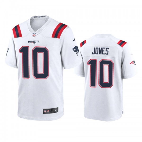 New England Patriots Mac Jones White 2021 NFL Draf...