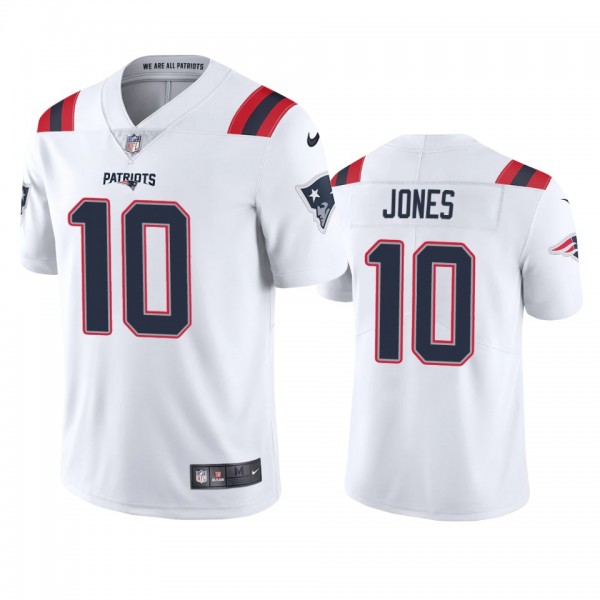 New England Patriots Mac Jones White 2021 NFL Draf...
