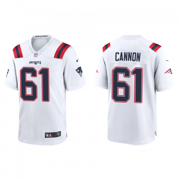 Men's New England Patriots Marcus Cannon White Gam...