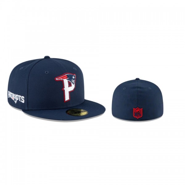 New England Patriots Navy Logo Mix 59Fifty Fitted ...