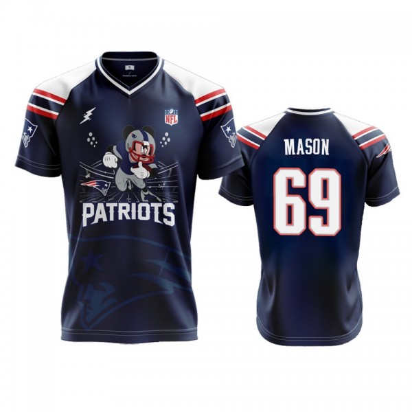 New England Patriots Shaq Mason Navy Mickey 2019 N...