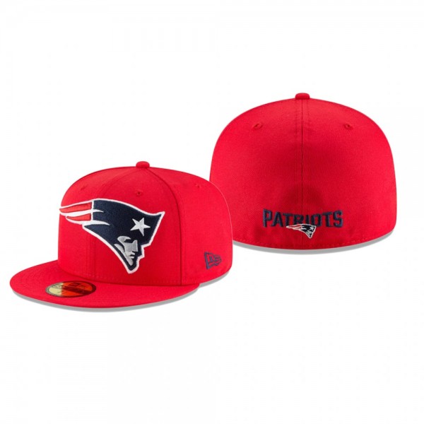 New England Patriots Red Omaha 59FIFTY Hat