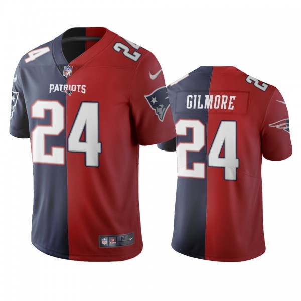 New England Patriots Stephon Gilmore Navy Red Two ...