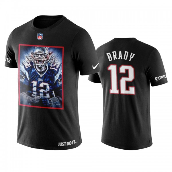 New England Patriots Tom Brady Black Art Energy T-...