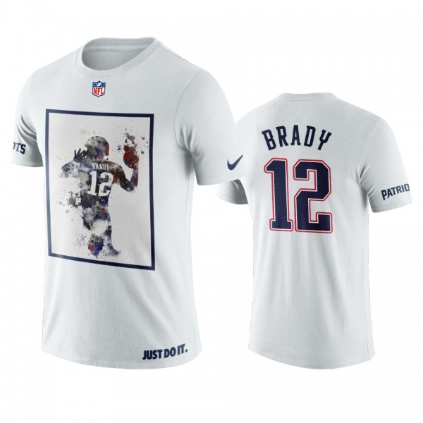New England Patriots Tom Brady White Art Designer ...
