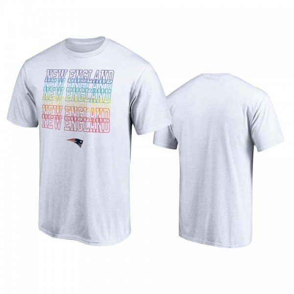 New England Patriots White City Pride T-Shirt