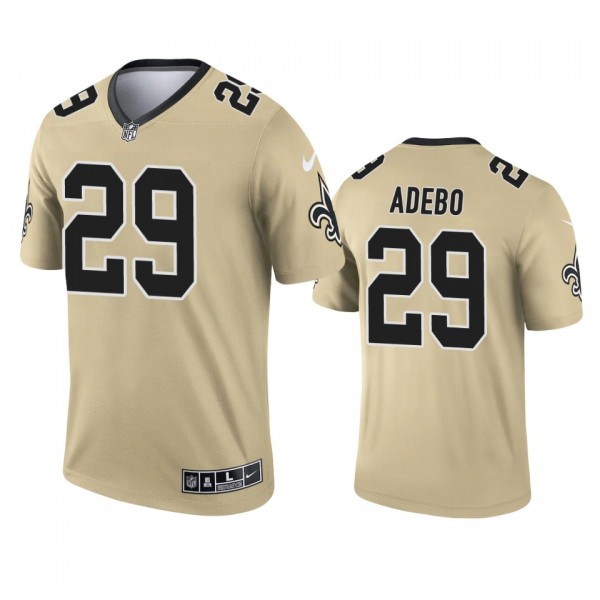 New Orleans Saints Paulson Adebo Gold 2021 Inverte...