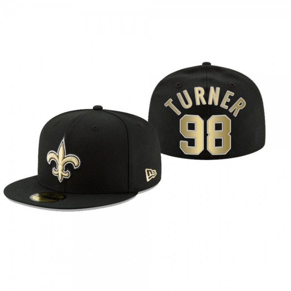 New Orleans Saints Payton Turner Black Omaha 59FIF...