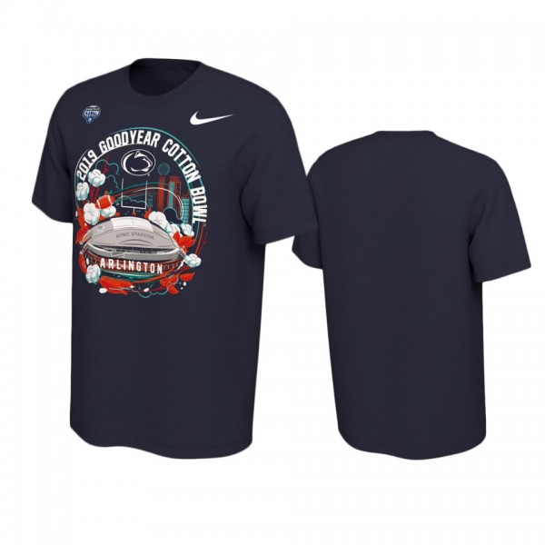 Penn State Nittany Lions Navy 2019 Cotton Bowl Bound Illustration T-Shirt