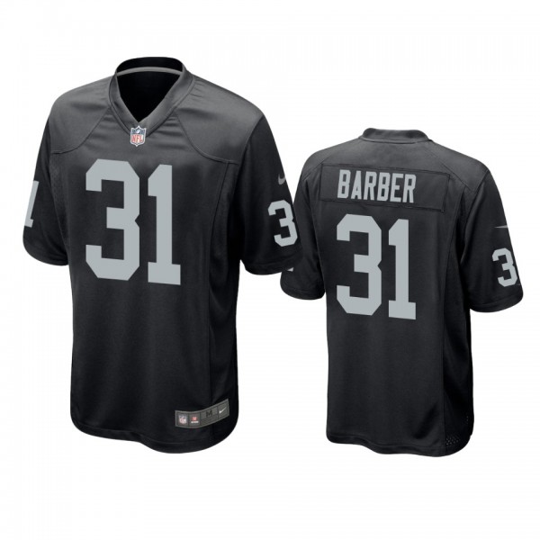 Las Vegas Raiders Peyton Barber Black Game Jersey