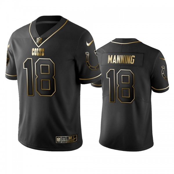 Indianapolis Colts Peyton Manning Black Golden Edi...