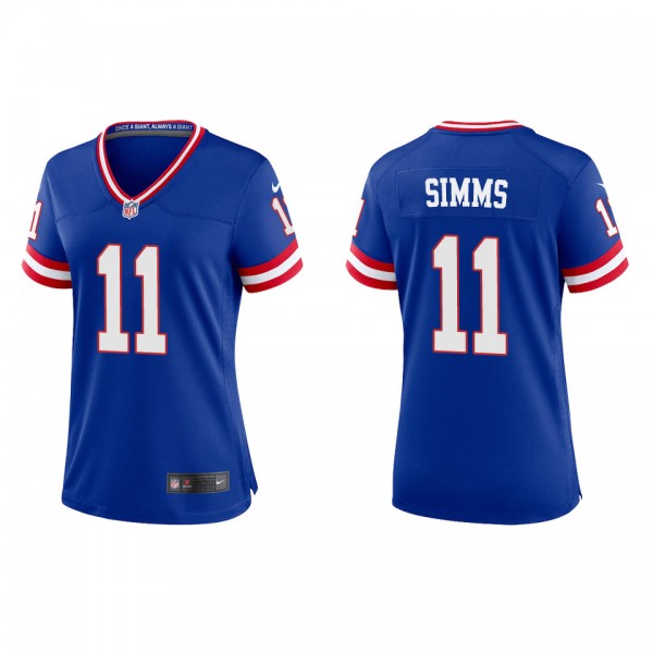 Phil Simms Women's Giants SRoyal Classic Game Jers...