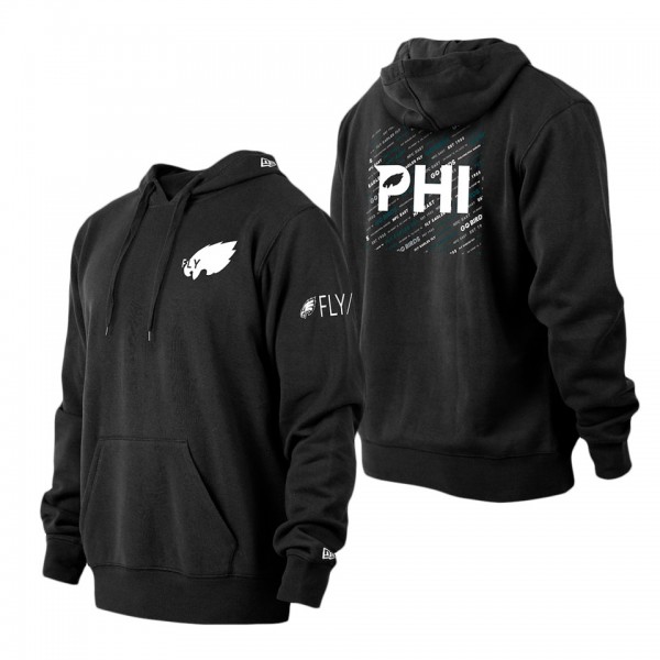Men's Philadelphia Eagles Black Fly Collection 2.0 Pullover Hoodie