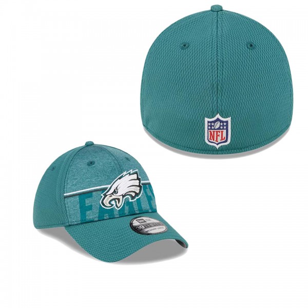 Men's Philadelphia Eagles Green 2023 NFL Training Camp 39THIRTY Flex Fit Hat