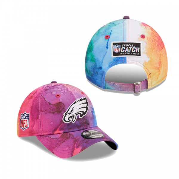 Men's Philadelphia Eagles Pink 2022 NFL Crucial Catch 9TWENTY Adjustable Hat