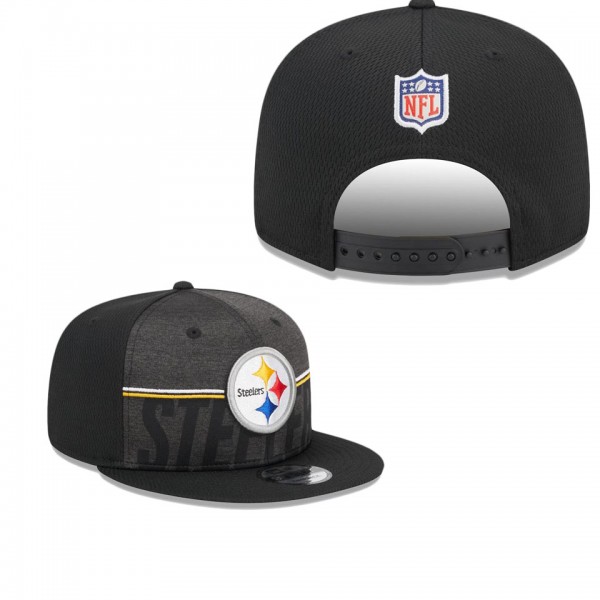 Men's Pittsburgh Steelers Black 2023 NFL Training Camp 9FIFTY Snapback Hat