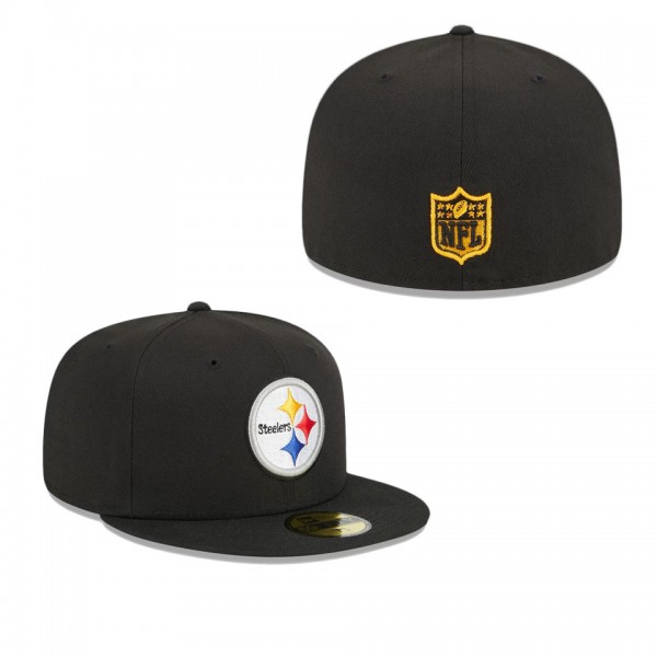 Men's Pittsburgh Steelers Black Main 59FIFTY Fitte...